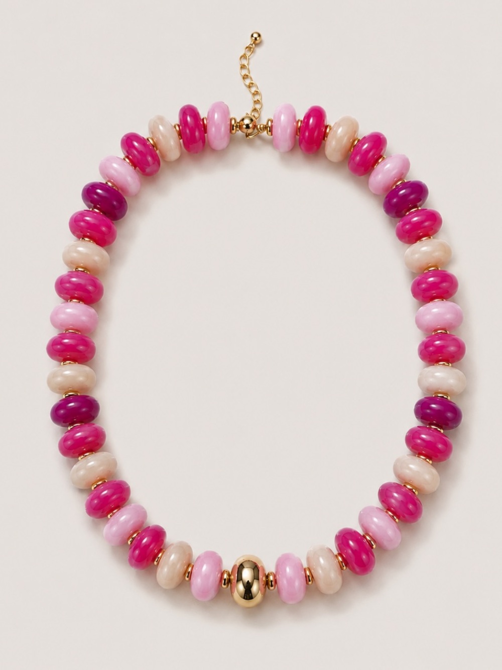 New! Pink Beaded Colorblock Dopamine Necklace NWOT 2014